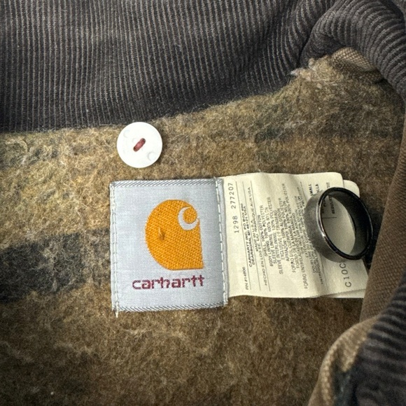 VTG 2007 Carhartt C10 Barn Coat Ranch Workwear Blanket Lined Jacket Chocolate - Picture 8 of 11